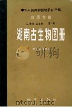 湖南古生物图册中华人民共和国地质矿产部地质专报二地层古生物第1号 1982 PDF电子版封面 湖南省地质局编著