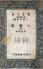 万有文库  第二集七百种  小畜集  上   1937  PDF电子版封面    王禹？撰；王云五主编 