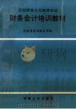 劳动服务公司集体企业财务会计培训教材 1990 PDF电子版封面 7215010317 袁瑞琦主编;邱治和副主编;河南省劳动就业局编