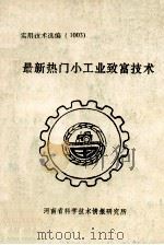 最新热门小工业致富技术 PDF电子版封面 穆守义主编;曹华东,张长征副主编