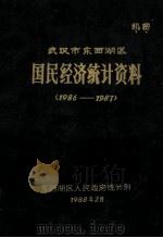 武汉市东西湖区国民经济统计资料  1986-1987（1988 PDF版）