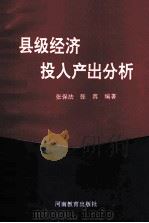县级经济投入产出分析 1991 PDF电子版封面 7534710170 张保法,张真编著