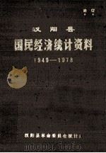 汉阳县国民经济统计资料 1949-1978 1979 PDF电子版封面 汉阳县统计局