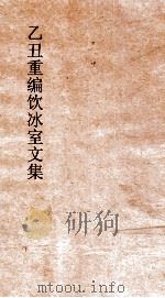 乙丑重编饮冰室文集 20 PDF电子版封面 梁启超撰
