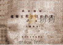 南京地区建筑工程单位估价表  第1册  土建部分（1965 PDF版）