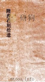 隋唐石刻拾遗  上（ PDF版）