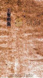 王甯朔集  卷全（ PDF版）