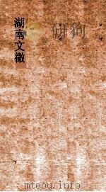 湖南文徵  卷23-24  国朝  说论（ PDF版）
