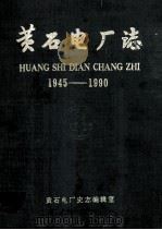 黄石电厂志 1945-1990 1992 PDF电子版封面 黄石电厂史志编辑室编