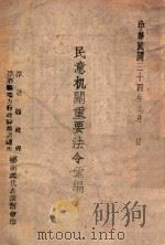 民意机关重要法令汇编   1945  PDF电子版封面    浮梁县政府编 
