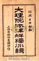 大理院法律解释分辑 1927 PDF电子版封面 王世裕辑