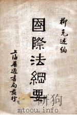 国际法纲要 1933 PDF电子版封面 柳克述编