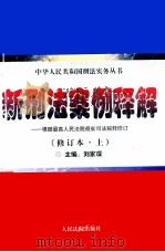 新刑法案例释解 根据最高人民法院最新司法解释修订 修订本 上 1999 PDF电子版封面 7800566102 刘家琛主编