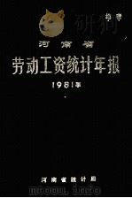 河南省劳动工资统计年报 1981 1982 PDF电子版封面 河南省统计局编