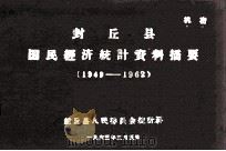 封丘县国民经济统计资料 1949-1962 1963 PDF电子版封面 封丘县人民委员会统计科编