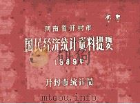 河南省开封市国民经济统计资料提要 1989 1990 PDF电子版封面 开封市统计局编