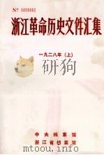 浙江革命历史文件汇集 省委文件 1928年 1987 PDF电子版封面 中央档案馆等编