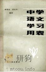 中学语文学习用表   1987  PDF电子版封面  7536301359  李强运，胡光中编著 
