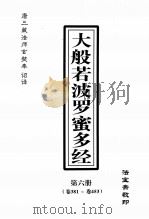 大般若波罗密多经 第6册 卷381-卷453 PDF电子版封面 唐三藏法师玄奘奉诏译