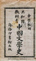 中国文学史 民国3.08 PDF电子版封面 王梦曾编
