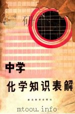 中学化学知识表解 1987 PDF电子版封面 7535100153 杨先昌等编