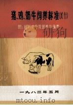 猪、鸡、奶牛饲养标准 试行 1982 PDF电子版封面 江苏省宿迁县粮食局饲料股
