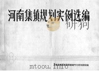 河南集镇规划实例选编 1989 PDF电子版封面 河南省城乡建设环境保护厅乡村建设处编