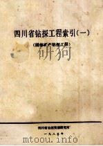 四川省钻探工程索引 1 固体矿产钻探工程 1985 PDF电子版封面 四川省自然资源研究所编