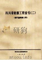 四川省钻探工程索引 2 油气盐钻探工程 1985 PDF电子版封面 四川省自然资源研究所编