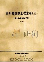 四川省钻探工程索引 3 水文地质钻探工程 上 1985 PDF电子版封面 四川省自然资源研究所编