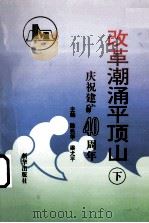 改革潮涌平顶山 庆祝平顶山矿务局建矿四十周年 下 1995 PDF电子版封面 陈兆华,梁尤平主编