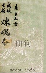 炼魂谷 武侠长篇 1949 PDF电子版封面 朱贞木著