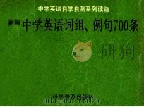 新编中学英语词组、例句700条 1990 PDF电子版封面 7110013979 杨洁,陆仁清编