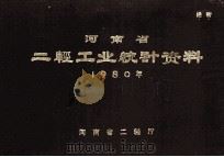 河南省二轻工业统计资料 1980年 1982 PDF电子版封面 河南省二轻工业局编