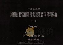 河南省私营商业及饮食业普查资料汇编 1955年 1 1956 PDF电子版封面 河南省统计局编