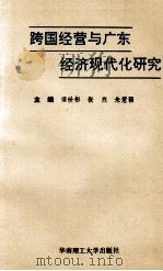 跨国经营与广东经济现代化研究 1995 PDF电子版封面 7562308128 梁世彬,张烈,朱慧强主编