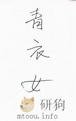 青衣女  武侠小说  2（ PDF版）