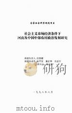 社会主义市场经济条件下河南及中国中部农村政治发展研究（1998 PDF版）