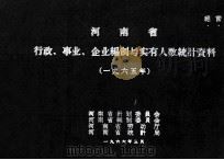 河南省行政、事业、企业编制与实有人数统计资料  1965年（1966 PDF版）