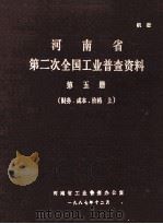河南省第二次全国工业普查资料 第5册 财务、成本价格 上 1987 PDF电子版封面 河南省工业普查办公室编
