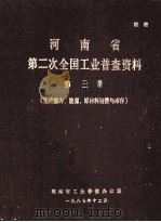 河南省第二次全国工业普查资料 第3册 生产能力、能源、原材料消费与库存 1987 PDF电子版封面 河南省工业普查办公室编