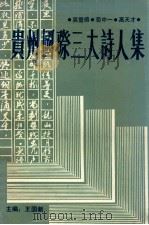 贵州国际三大诗人集 PDF电子版封面 王国新著