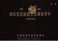 河南省城市居民家庭生活调查  1985（1986 PDF版）