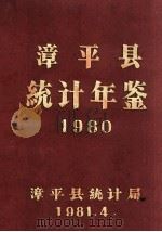 漳平县统计年鉴 1980 1981 PDF电子版封面 漳平县统计局编