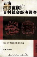 云南回族苗族百村社会经济调查 1997 PDF电子版封面 7536715838 马占伦主编;政协云南省民族宗教委员会编