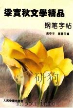 梁实秋文学精品钢笔字帖 1993 PDF电子版封面 780065432X 庞中华,施善玉主编;史节,施善玉书写
