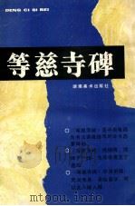 等慈寺碑 1991 PDF电子版封面 7535604803 (唐)颜师古撰