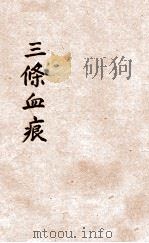 三条血痕 1930 PDF电子版封面 杨昌溪著