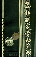 怎样制定劳动定额 1980 PDF电子版封面 恩·阿·洛巴诺夫等著;张毅文译