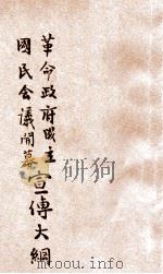 革命政府成立 国民会议开幕宣传大纲 1931 PDF电子版封面 中国国民党上蔡县党务指导委员会宣传部编